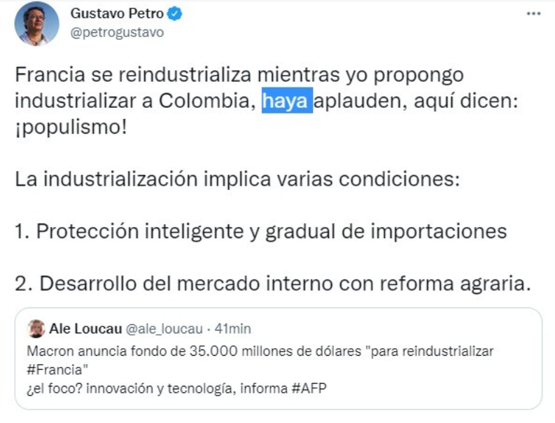 Trino de Gustavo Petro