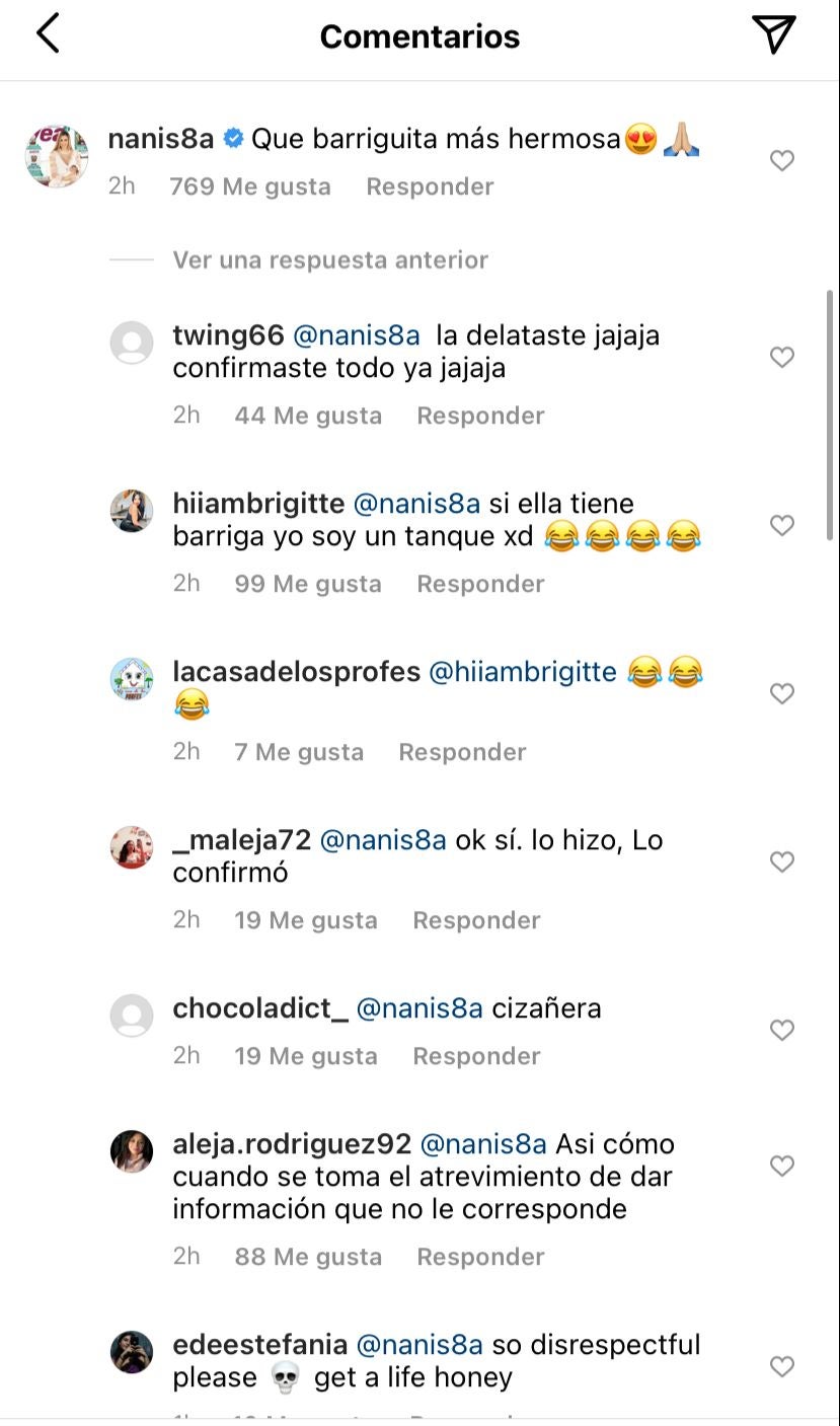Comentario Nanis Ochoa a Greeicy