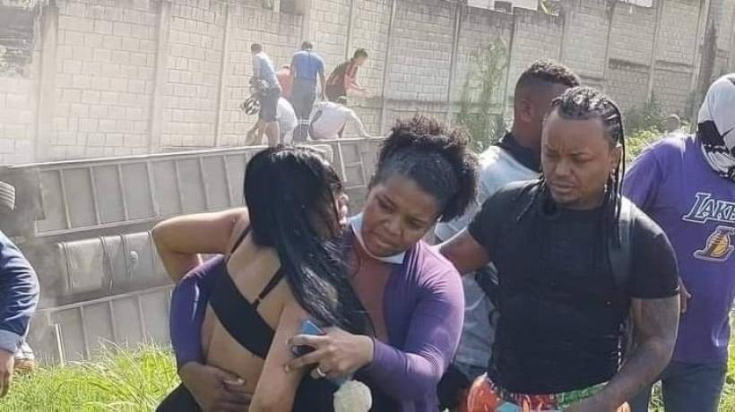 Accidente Mr. Black y Yuranis León