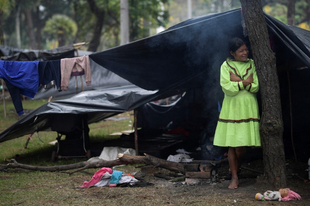 Indígenas embera, en Bogotá