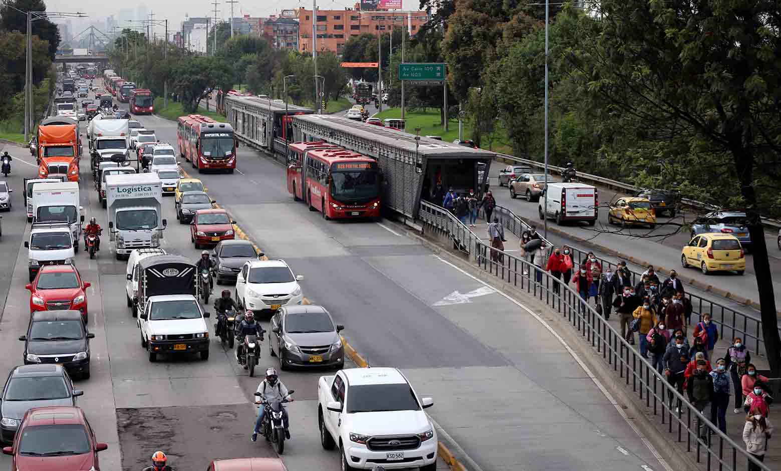 Caos vehicular en fin de año 2021- Bogotá