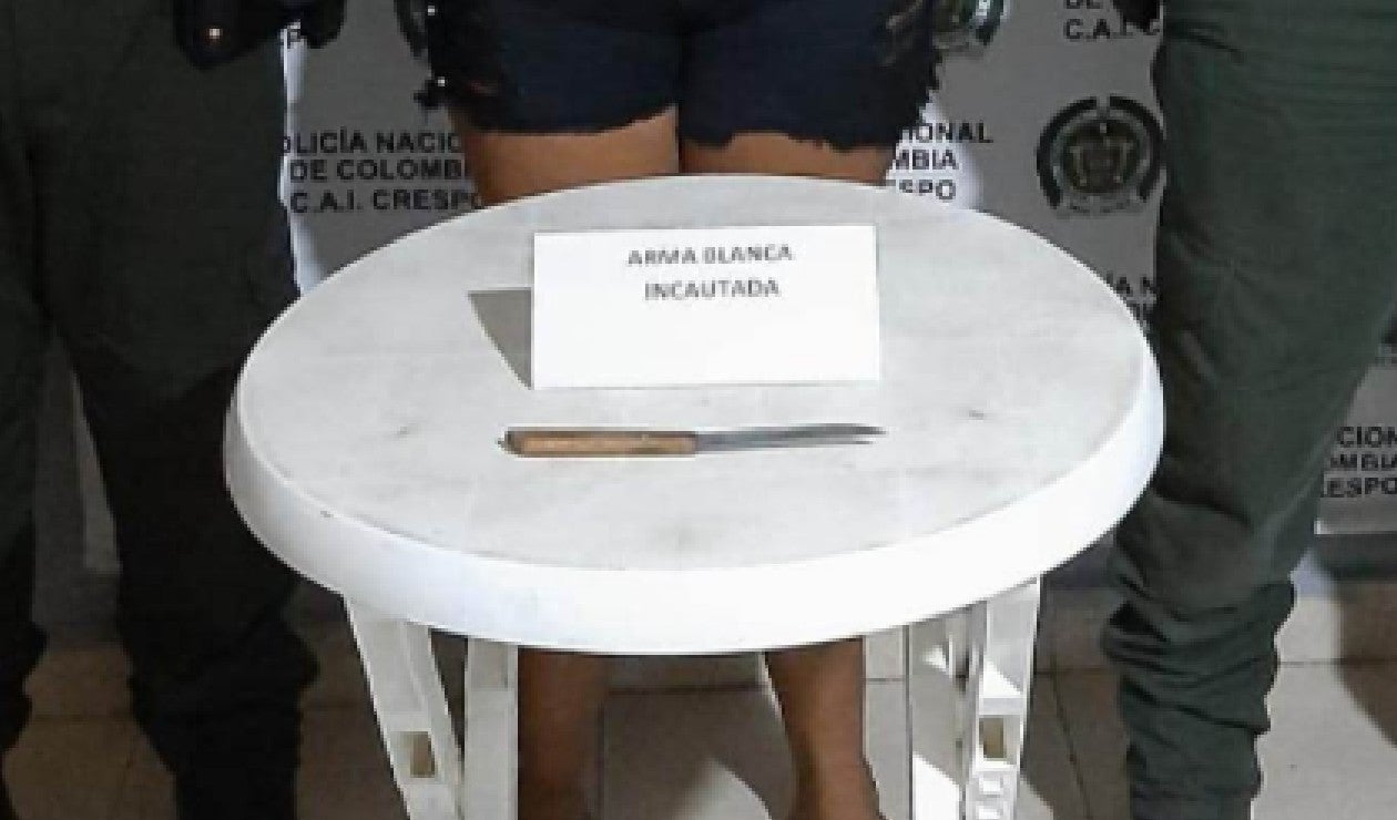 Arma con la que la mujer mató a su pareja