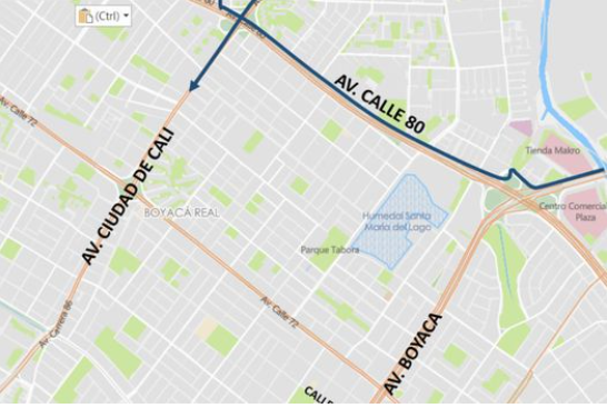 Rutas alternas ante cierre de la Avenida Boyacá sentido Norte-Sur