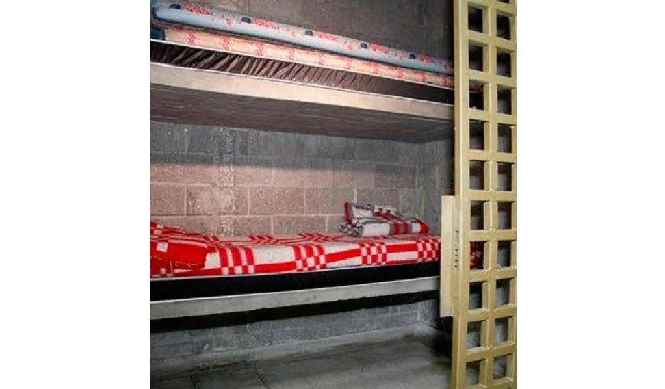 Celda donde Jhonier Leal pasa sus días