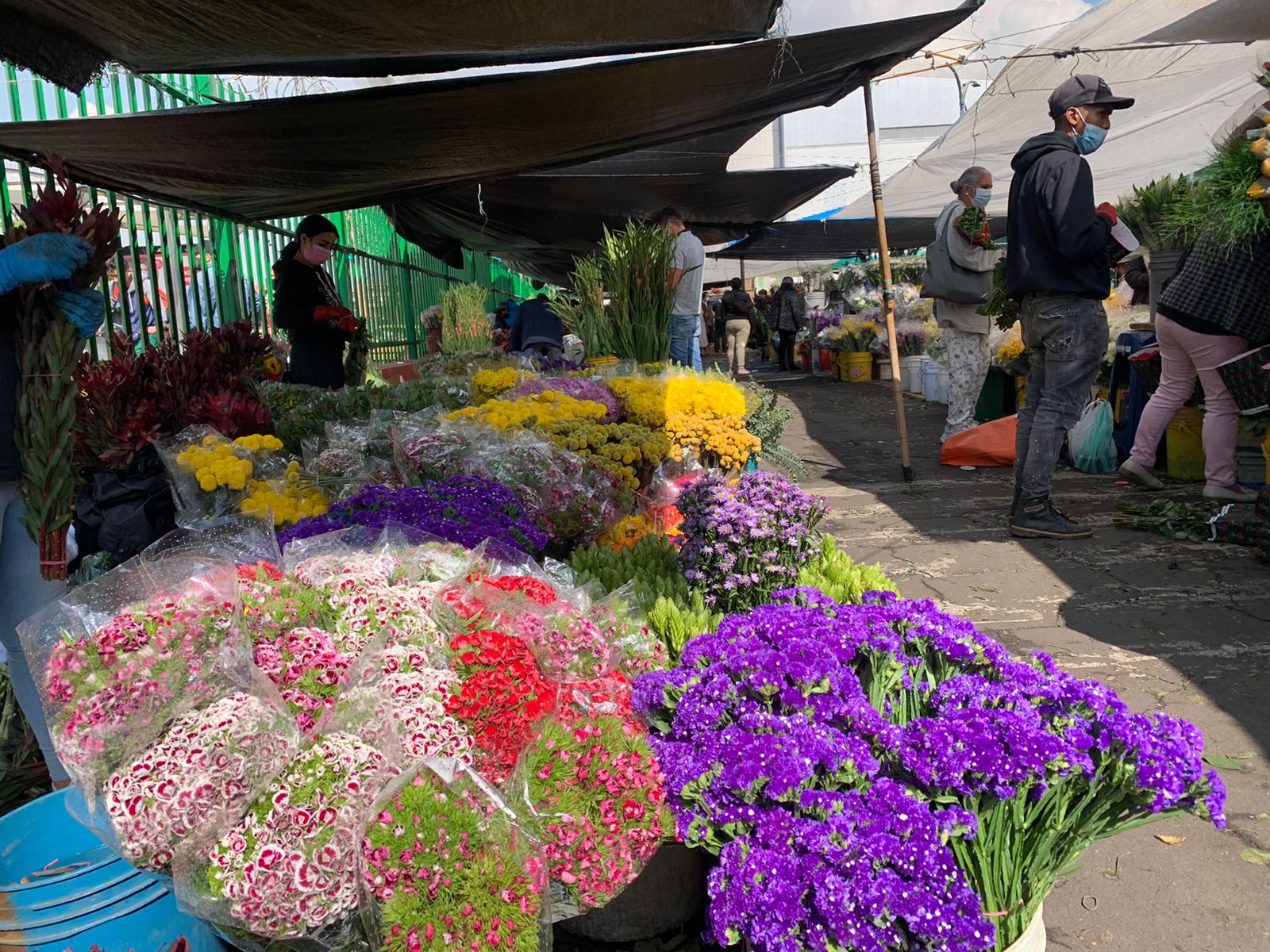 Venta de flores en Paloquemao