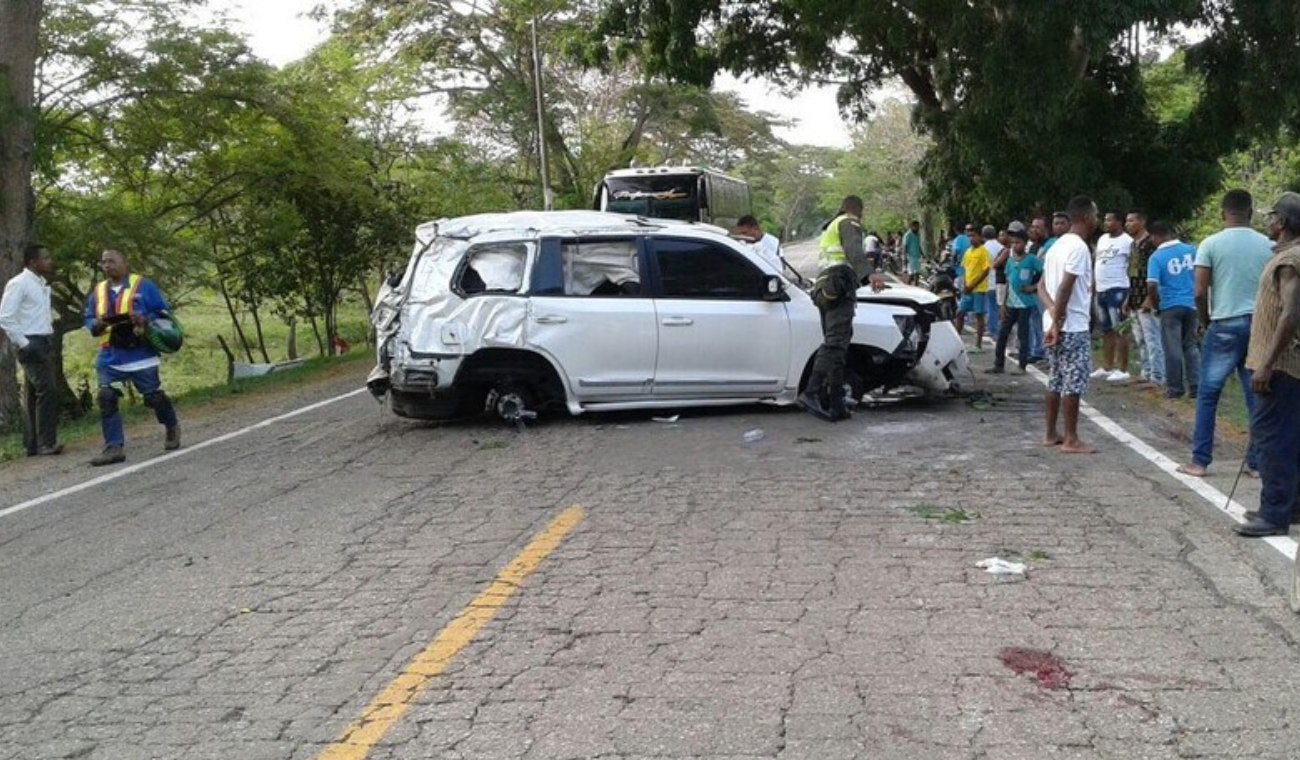 Accidente de Martin Elias, la camioneta dio varias vueltas
