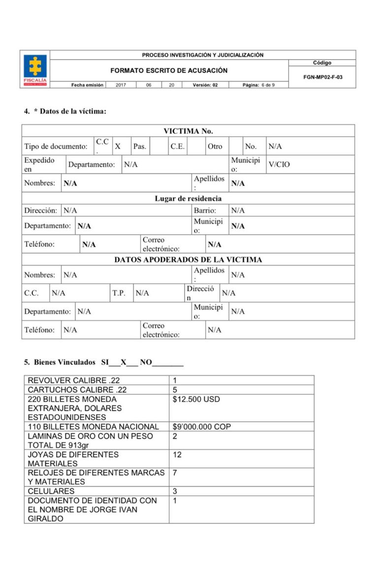 Bienes y Joyas embargadas a Matamba