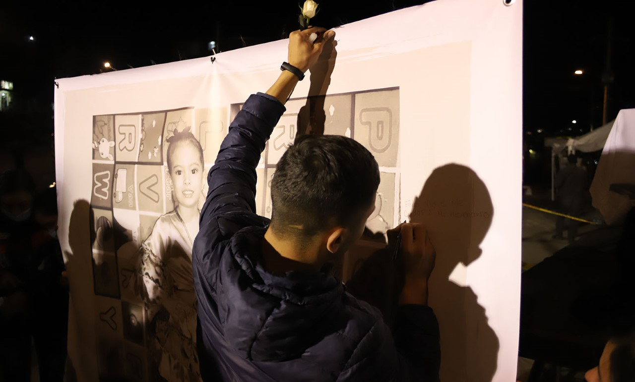 Homenaje tras atentado en CAI Arborizadora Alta