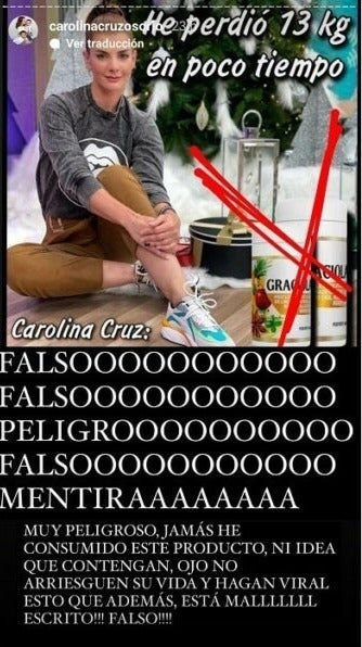 Carolina Cruz denuncia