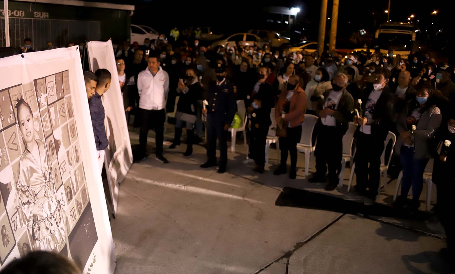 Homenaje tras atentado en CAI Arborizadora Alta