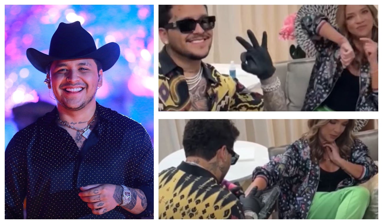 Nodal tatuando a Adamari López