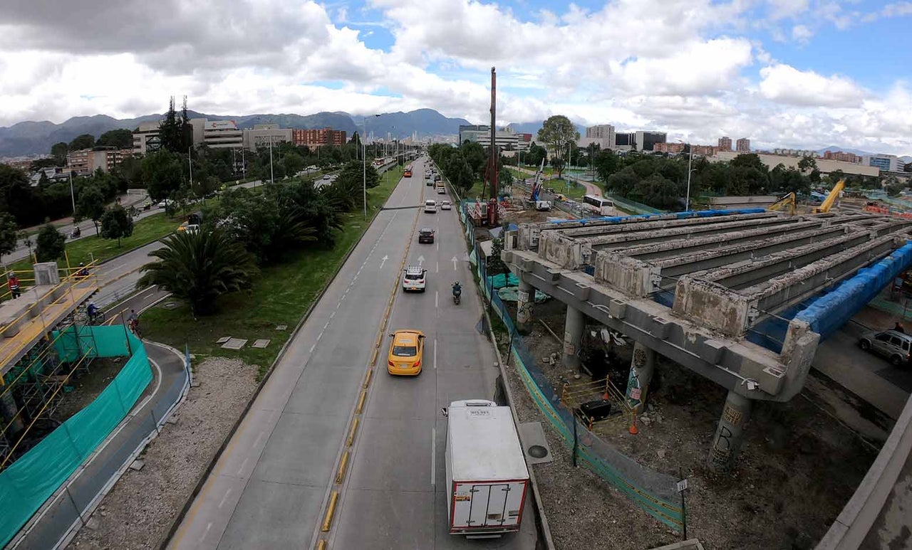 FOTOS: Así avanza la obra del puente de la Avenida 68 con Calle 26
