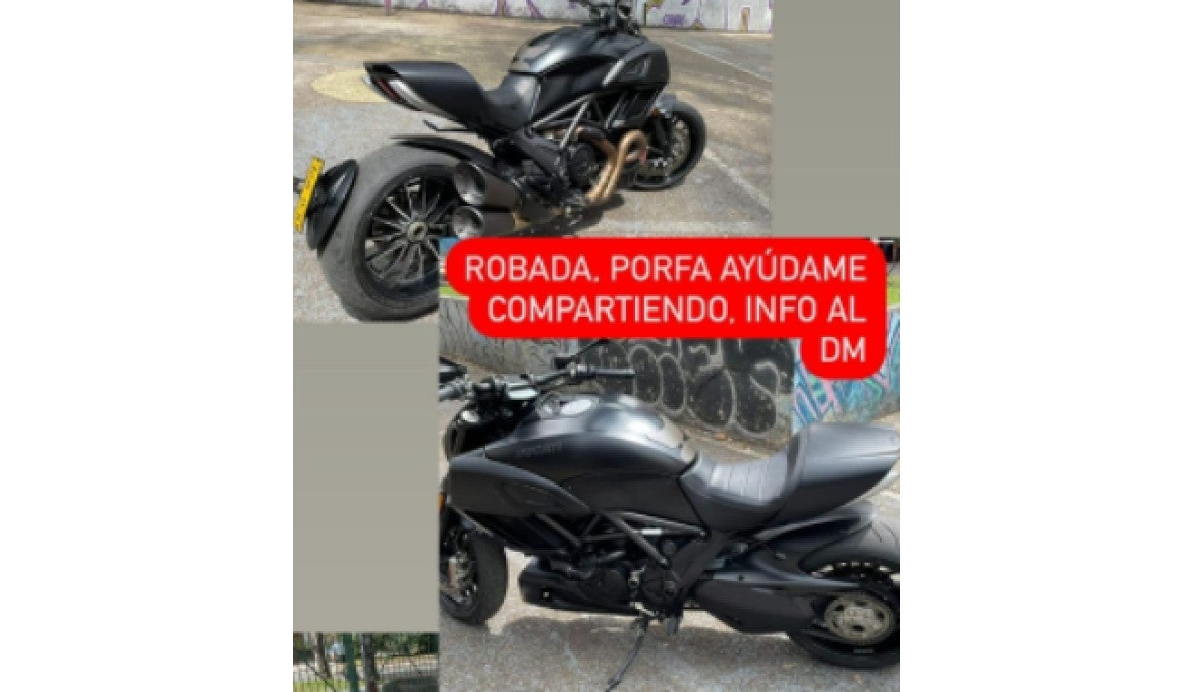Moto recuperada por la Policía de Bogotá