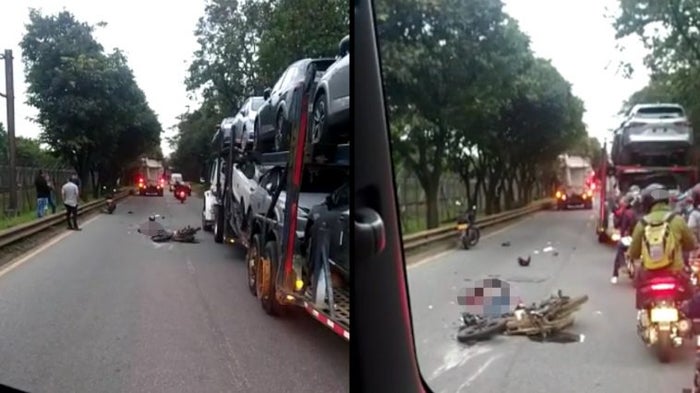 Motociclista falleció al chocar contra un camión en la Autopista Sur