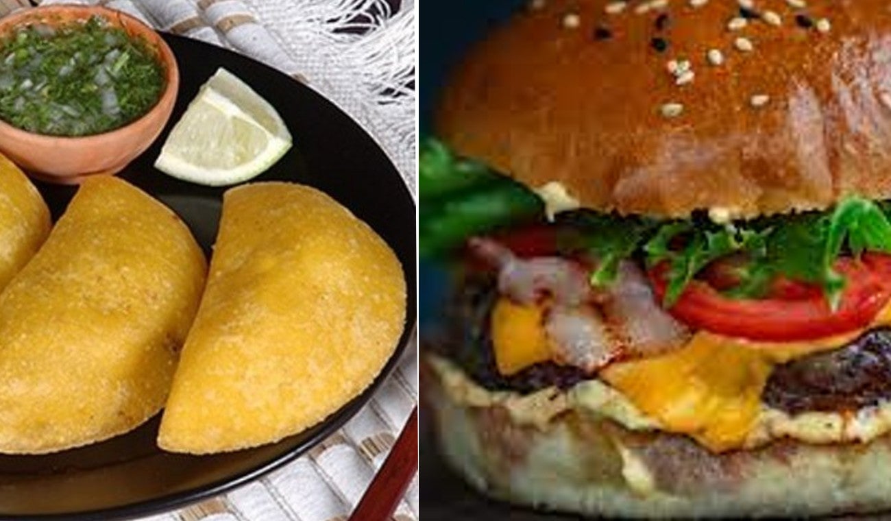 Precio de los alimentos - empanada - hamburguesa