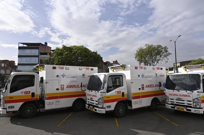 Ambulancias entregadas en Bogotá, para la atención en los barrios.