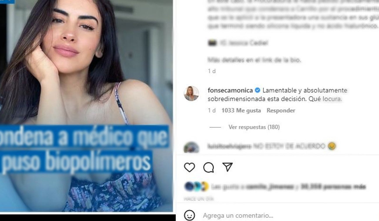 Mónica Fonseca comenta sobre condena de médico que operó a Jessica Cediel