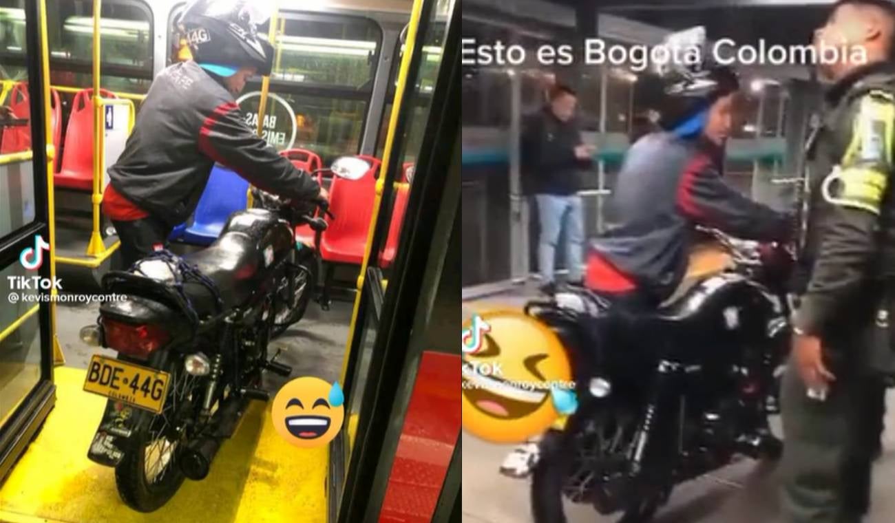 Moto en Transmilenio