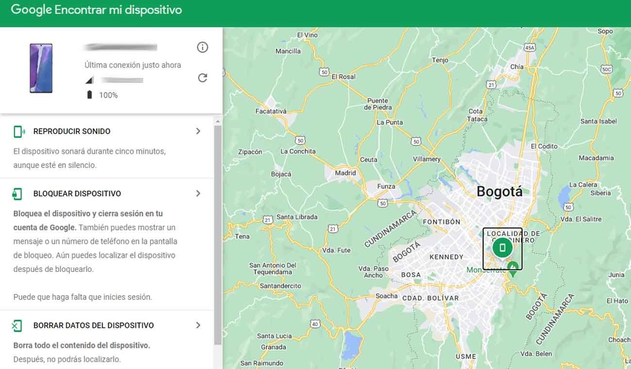 Captura de pantalla Google
