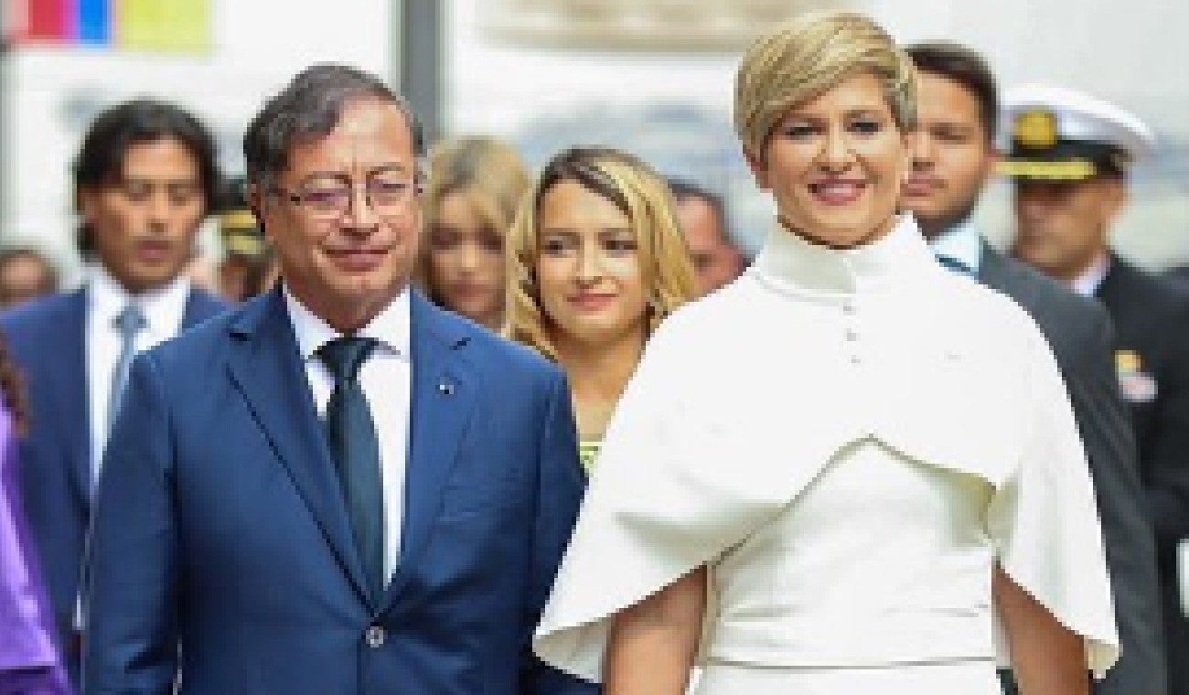 Verónica Alcocer y Gustavo Petro