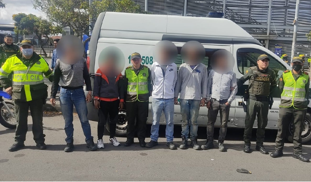 Captura de ladrones de Transmilenio en Bogotá