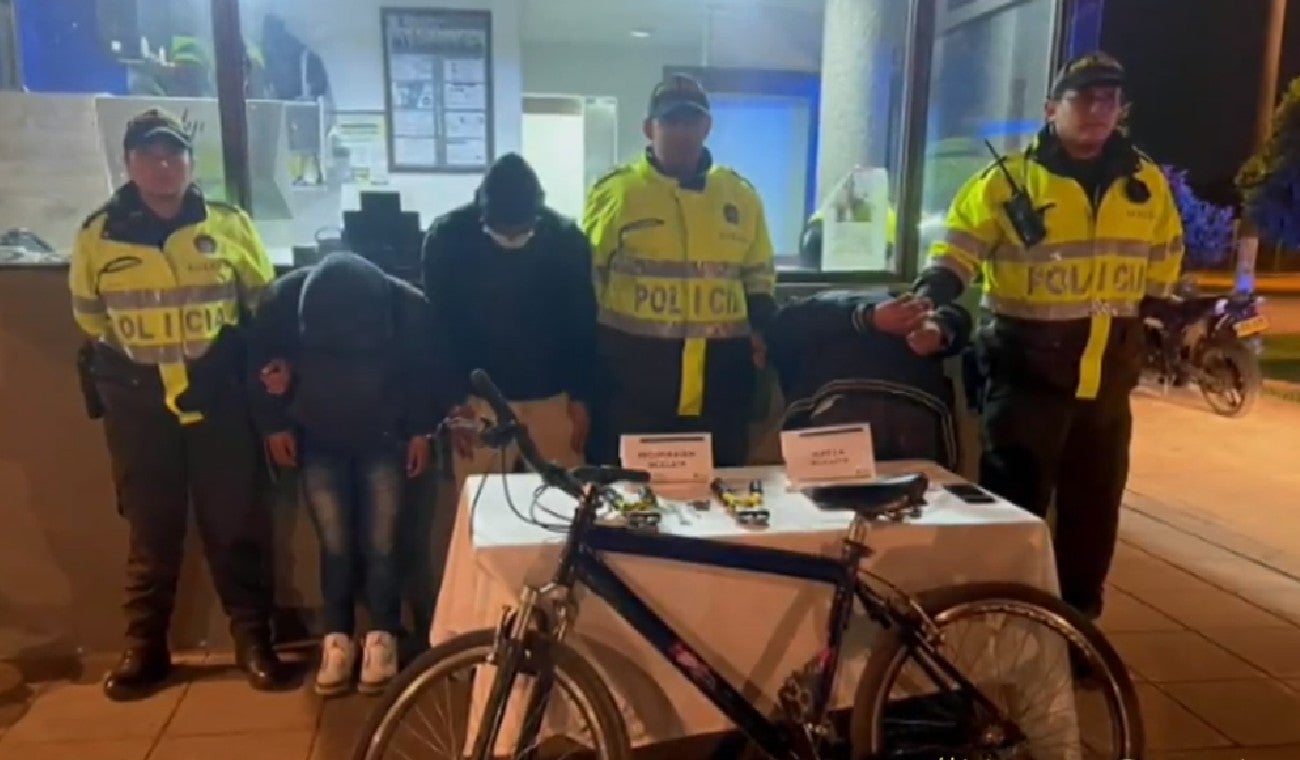 Capturan banda dedicada al robo de bicicletas en Bogotá