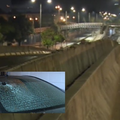 Puente vehicular de la Carrera 68 con Calle 80 está dañado: caen rocas