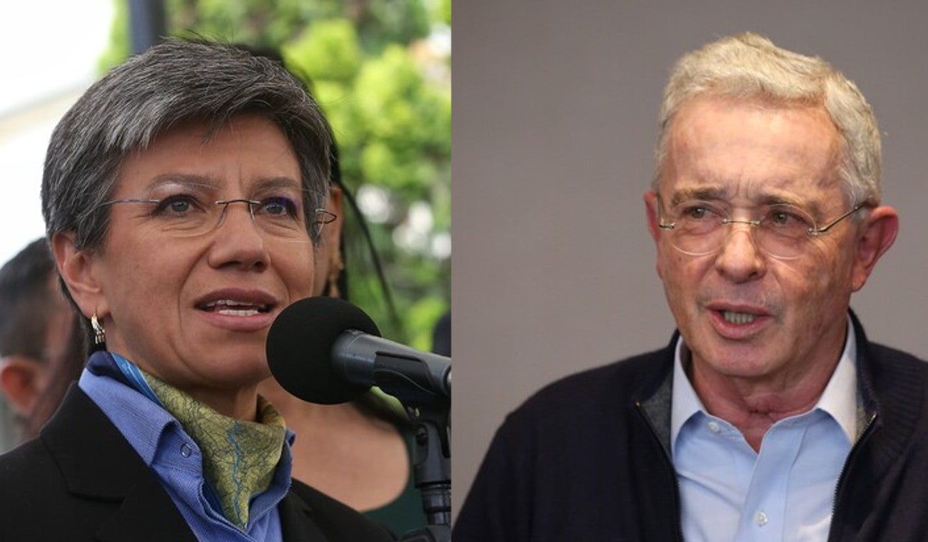 Claudia López y Álvaro Uribe