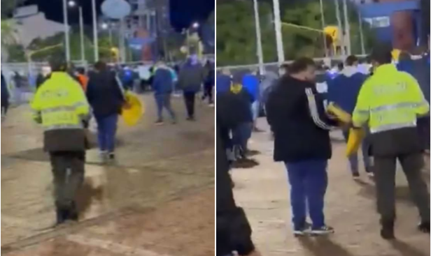 Hincha se lleva silla del estadio El Campín