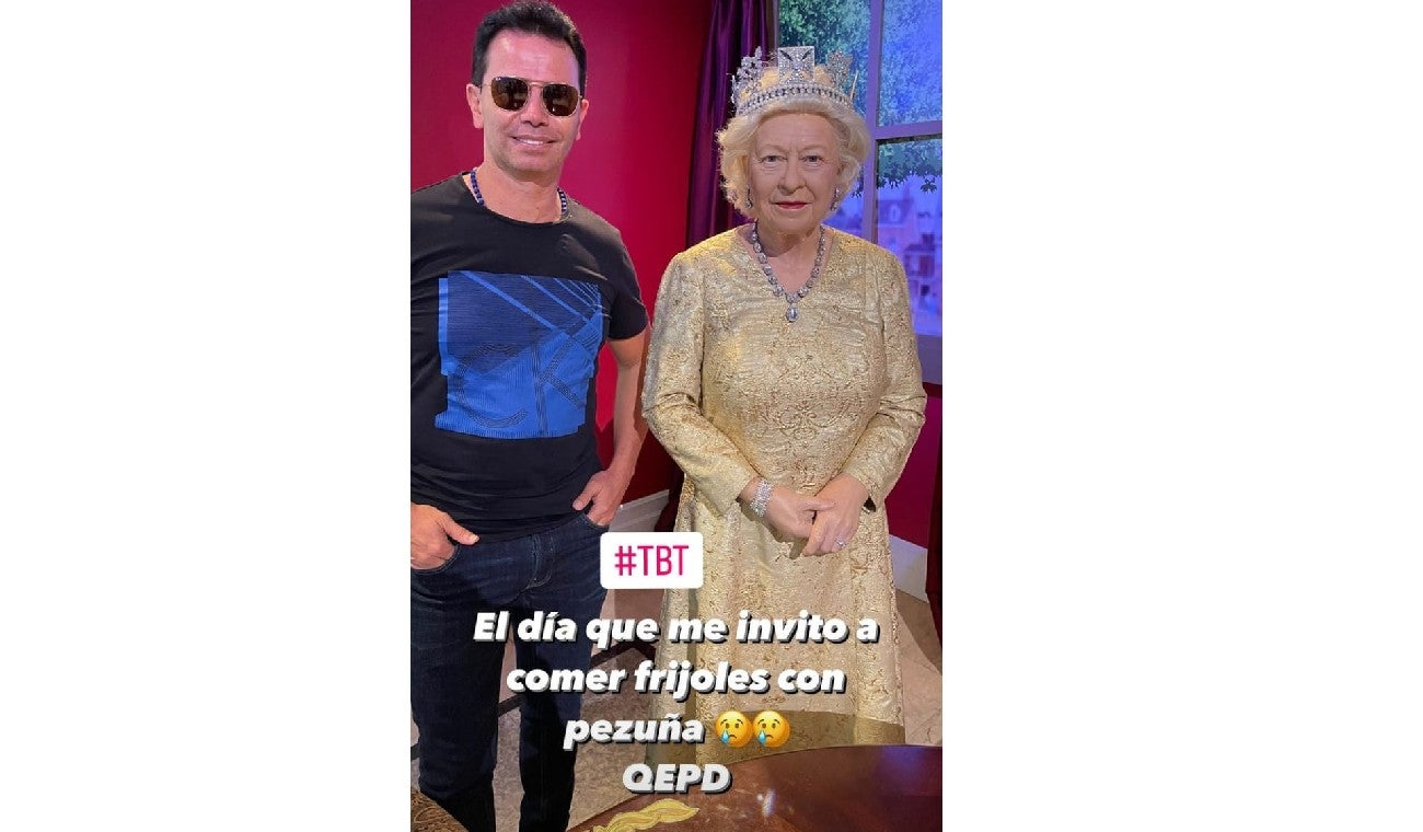 Jhonny Rivera y la reina Isabel II