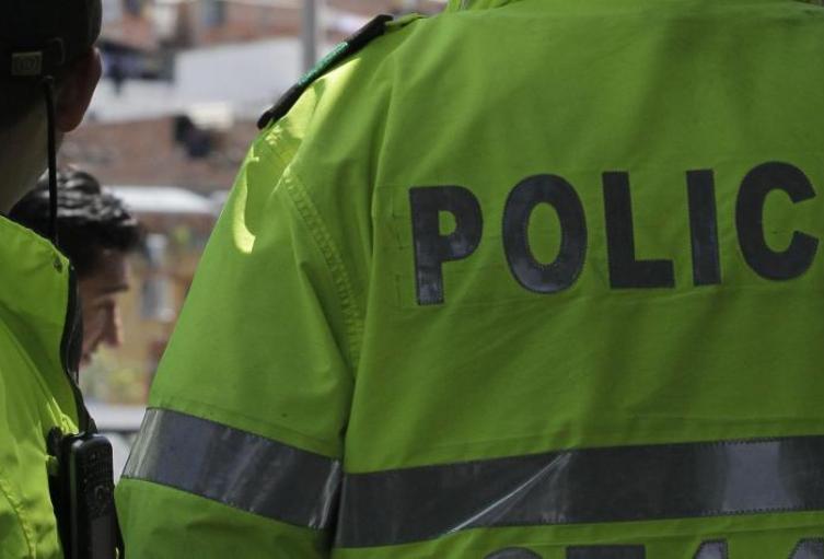 Policías en Bogotá