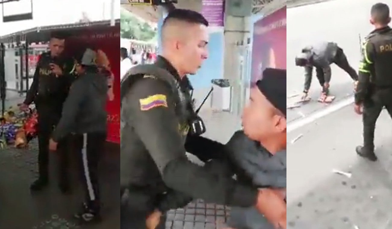 Vendedor ambulante y policía se pelean en el Portal 80