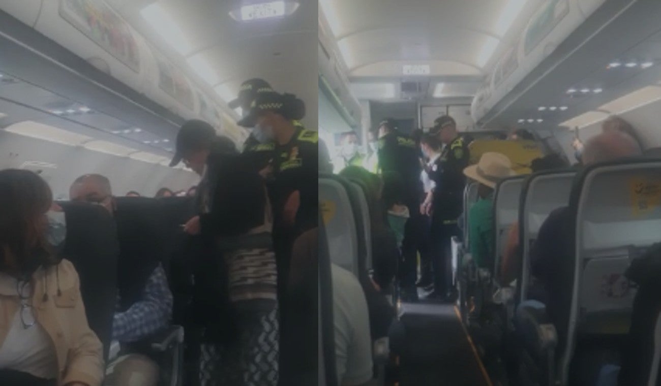 Mujer golpeó a azafata dentro de avión en el Dorado