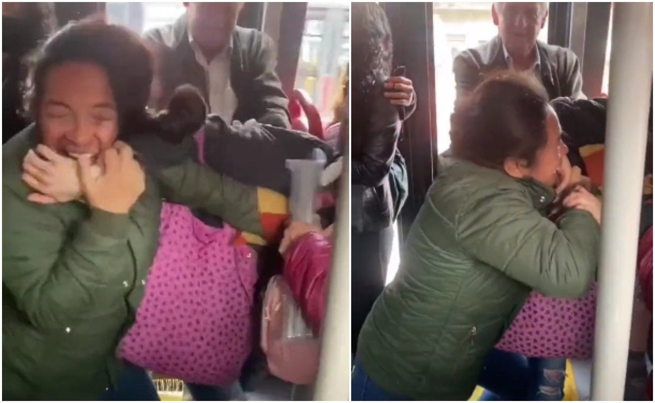 Pelea de mujeres en Transmilenio