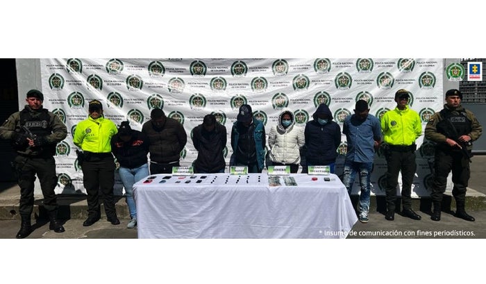 Capturan 17 personas de dos bandas de microtráfico en Cundinamarca