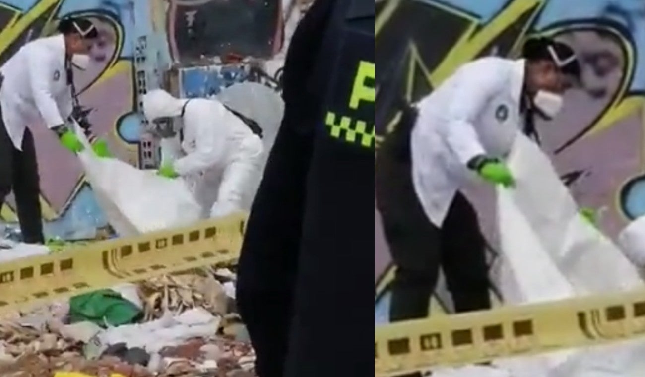 Levantamiento de bebé muerto y calcinado