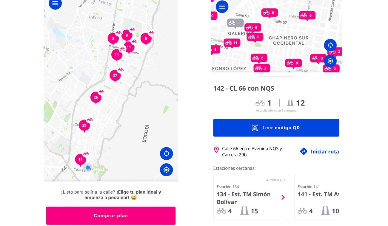 Tembici - App de bicis compartidas en Bogotá
