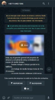 Estafas a través de mensajería móvil