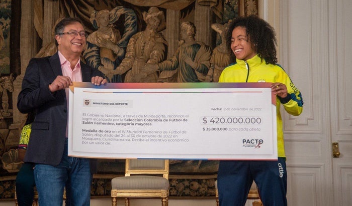 Premio a la Selección Colombia Femenina de Fútbol de salón