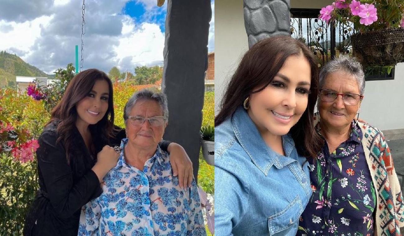 Arelys en compañía de su mamá.