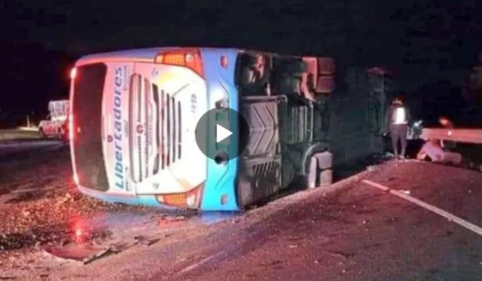 Accidente de bus que cubría ruta Bogotá - Yopal