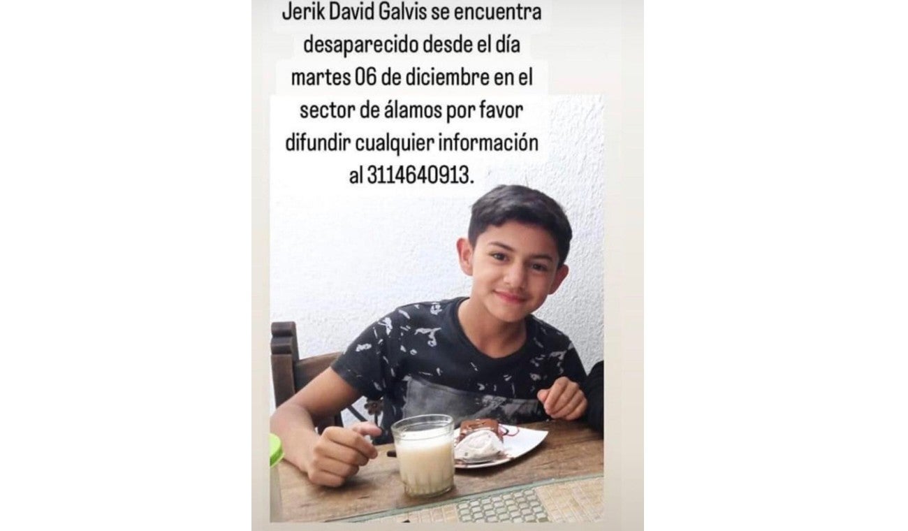 Desaparecido menor de 12 años en el barrio Alamos