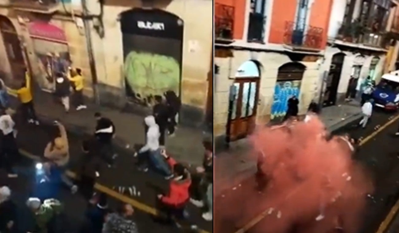 Tremenda trifulca entre hinchas de España y Marruecos por Mundial de Qatar