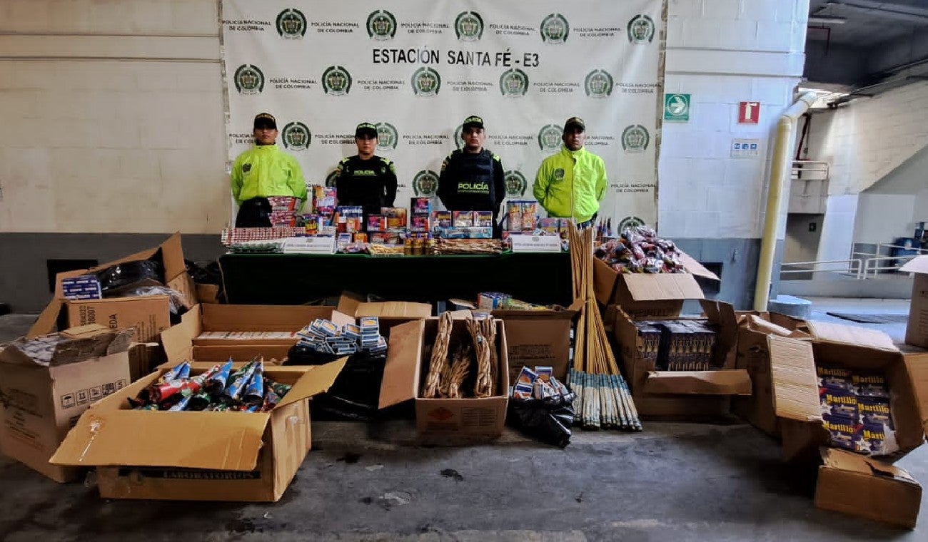 Policía incautó 600 kilos de pólvora