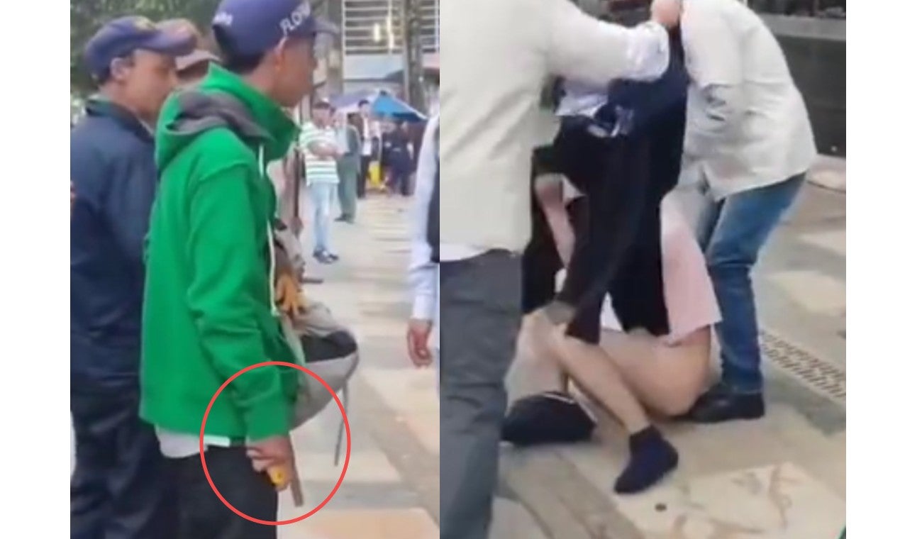 Ladrón que era linchado fue rescatado por hombre con cuchillo