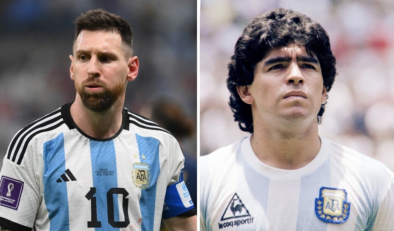 Lionel Messi y Diego Armando Maradona