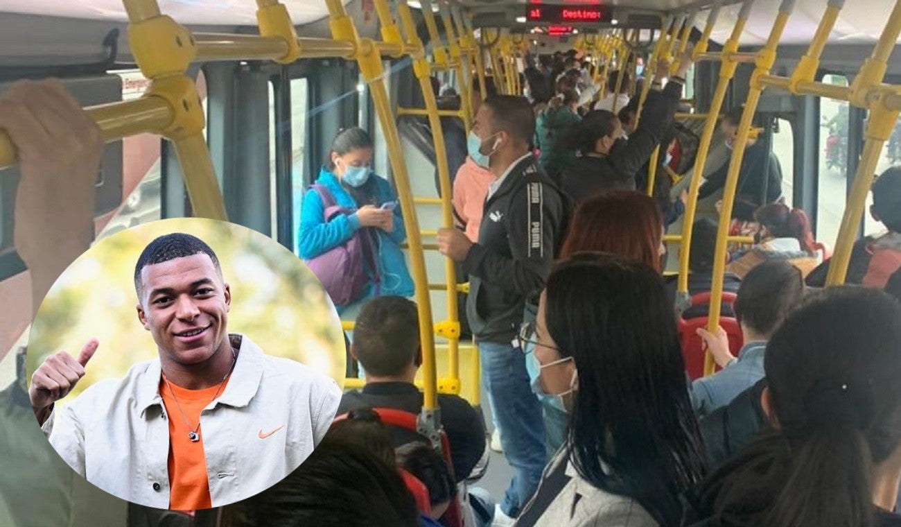 Mbappé en TransMilenio