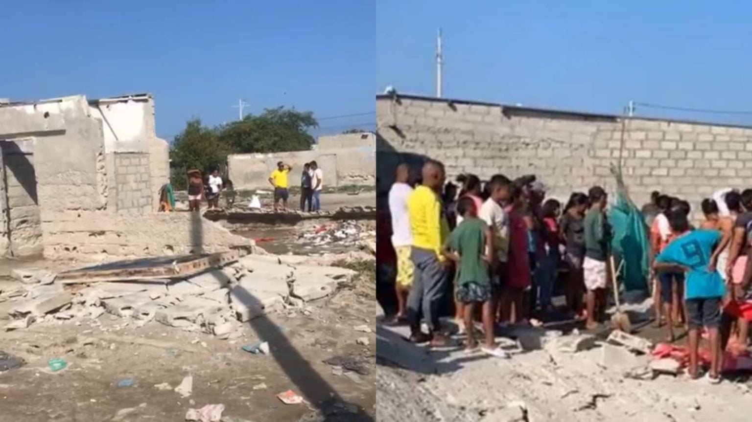 Dos niños murieron tras caerle una pared encima en Tasajeras (Magdalena).
