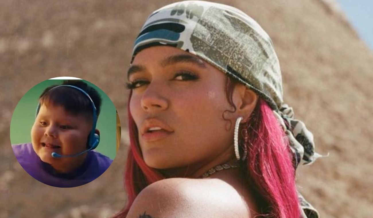 Niño que grabó video con Karol G