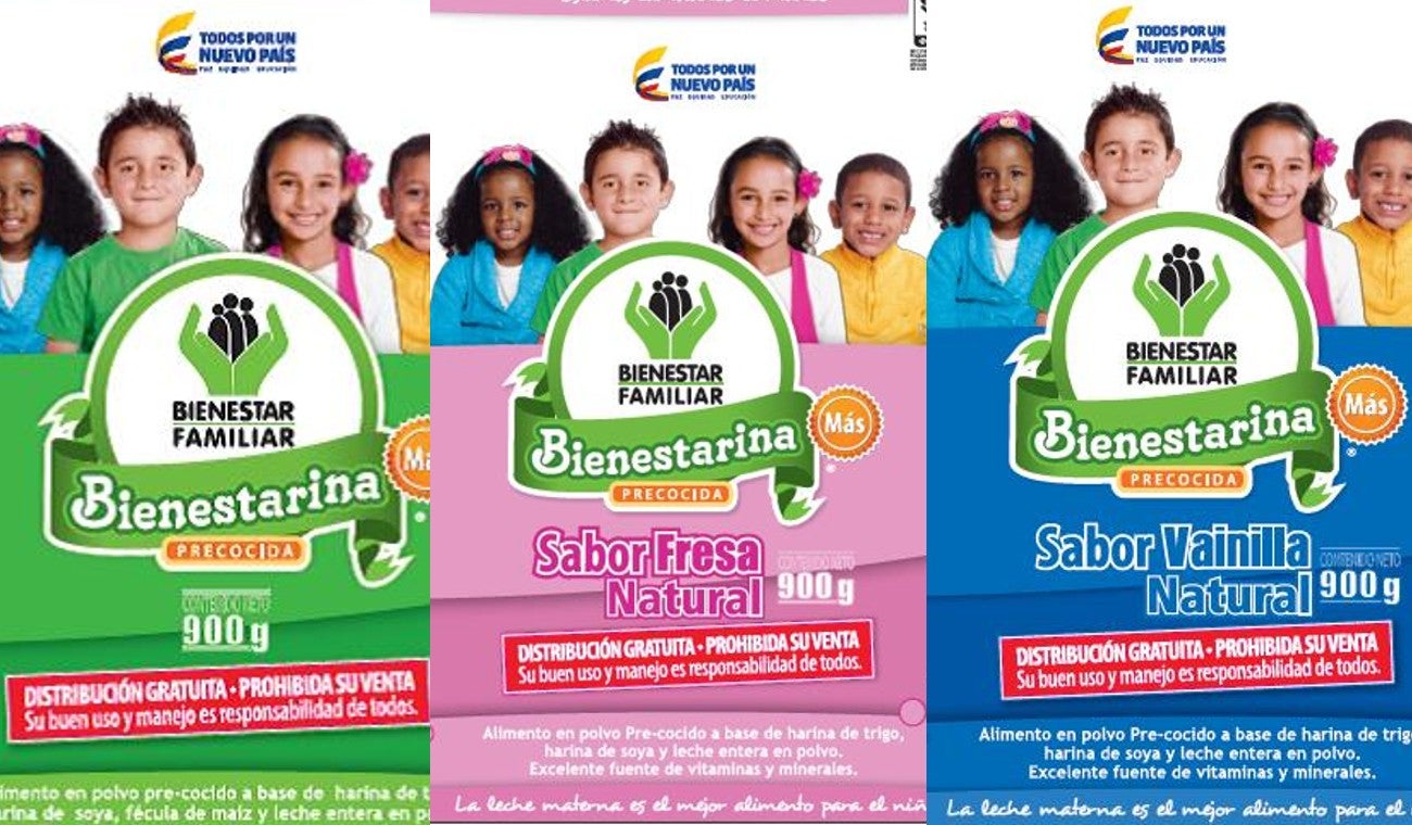 Bienestarina diferentes sabores